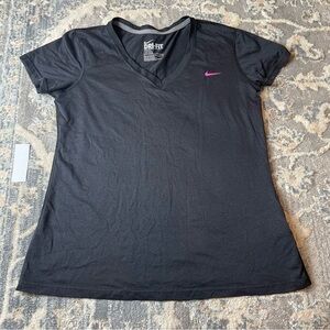 Nike Black Fitted Short Sleeve Tee